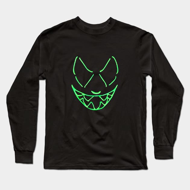 green face Long Sleeve T-Shirt by LedDes